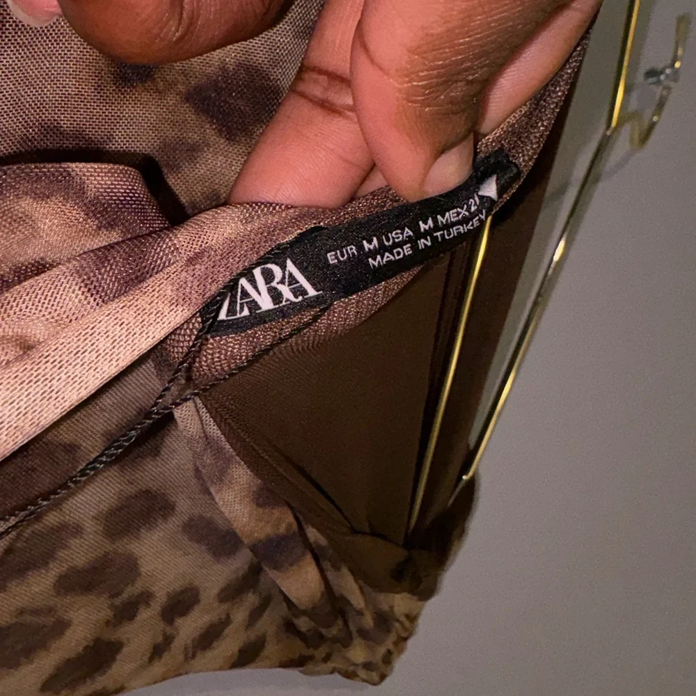 Zara Draped Leopard Top - Picture 5 of 5